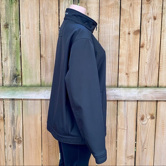 Nautica Softshell Zip Front Black Jacket EUC - Picture 8 of 13